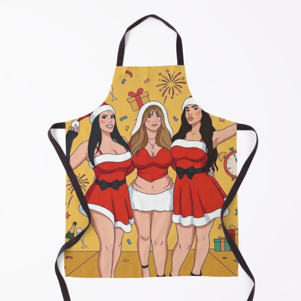 Item preview, Three Christmas Girls New Year Eve Party Art designed and sold by MoArtShop.