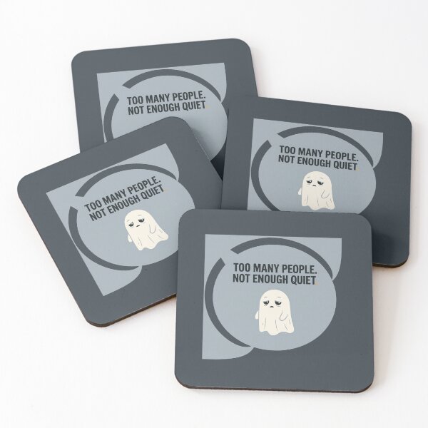Item preview, Sleepy Ghost Too Many People Not Enough Quiet designed and sold by QuietNovaShop.