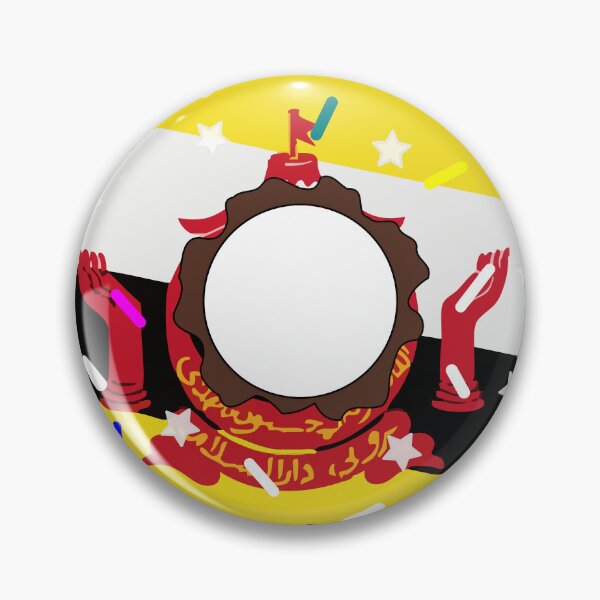 Item preview, Brunei Flag Donut – Colorful Sprinkles Country Pride designed and sold by TheIconSmith.