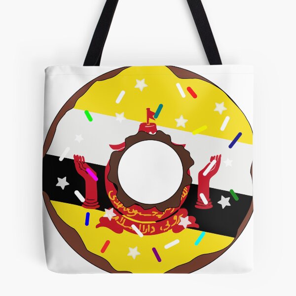 Item preview, Brunei Flag Donut – Colorful Sprinkles Country Pride designed and sold by TheIconSmith.