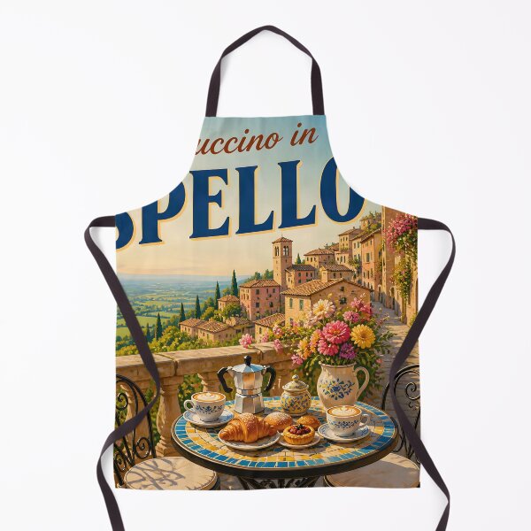 Artikelvorschau, Cappuccino in Spello Italien – Vintage-Reiseplakat entworfen und verkauft von LSVart.
