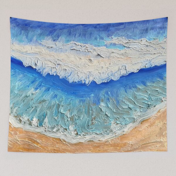 Item preview, wave in oil pastel. designed and sold by Tereza Pilar  Art.