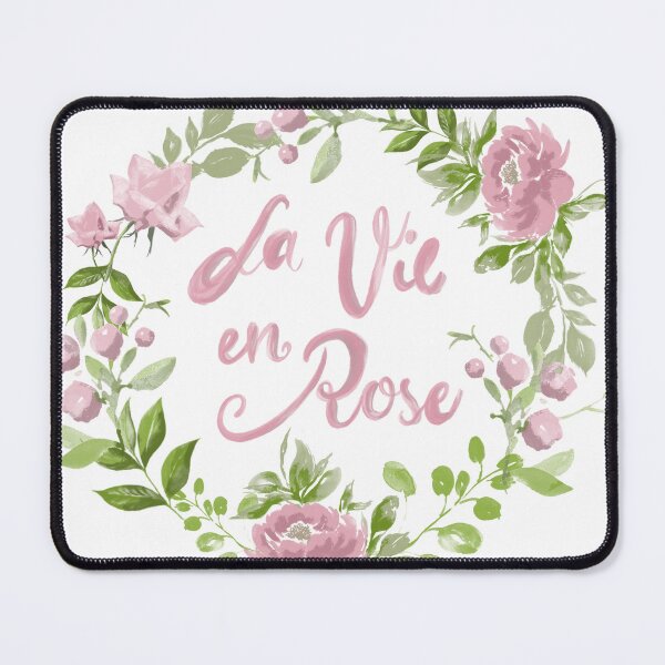 Item preview, La Vie en Rose – Pink Peony & Rose Wreath, French Quote Lettering designed and sold by Christina Angele Design.