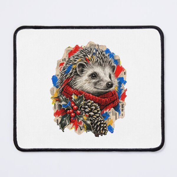 Item preview, Christmas Hedgehog Among Pinecones designed and sold by Honu2025.