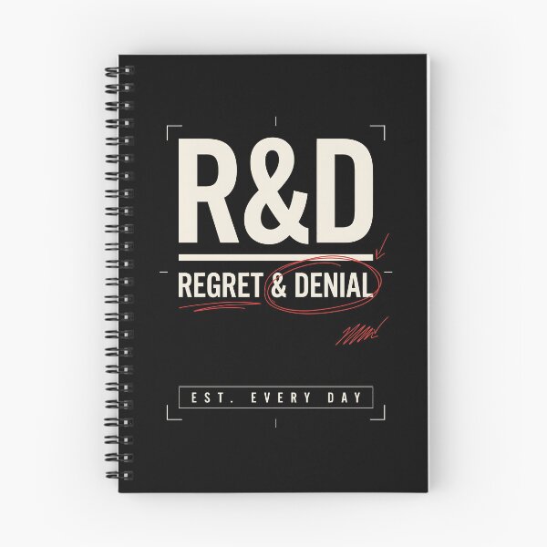 Item preview, R&D Regret and Denial Funny Office Humor designed and sold by SplashTastic.