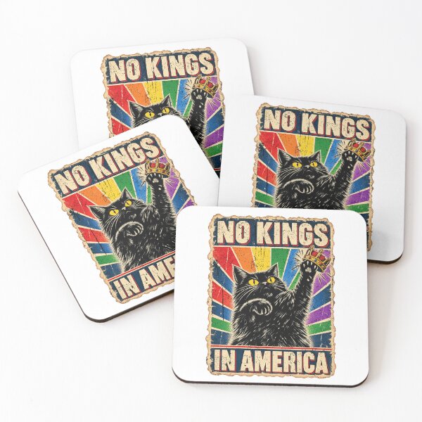 Item preview, No Kings in America Black Cat Political Anti Trump Protest top meme designed and sold by gamoreRony.