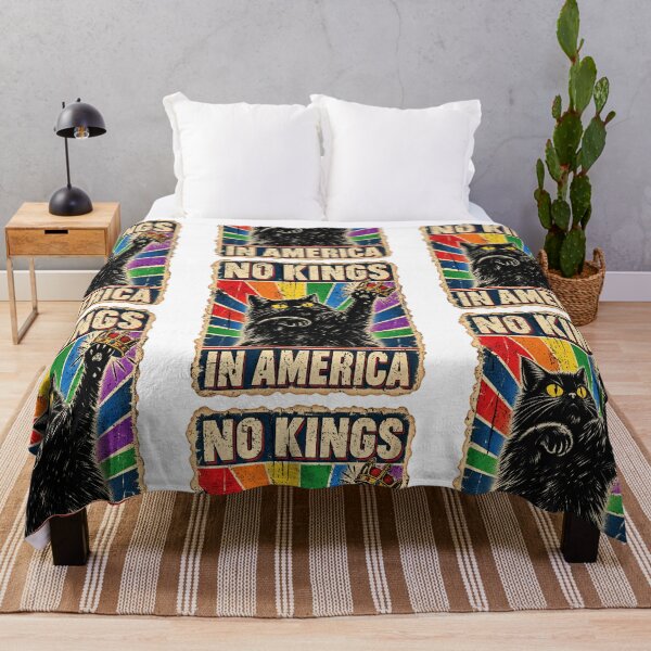 Item preview, No Kings in America Black Cat Political Anti Trump Protest top meme designed and sold by gamoreRony.