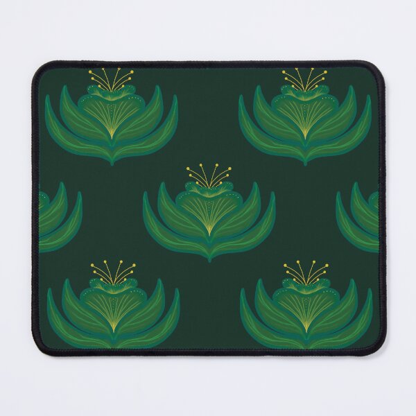 Item preview, Green, Teal, and Gold Lotus Flower  designed and sold by Cedarbirch Musings.