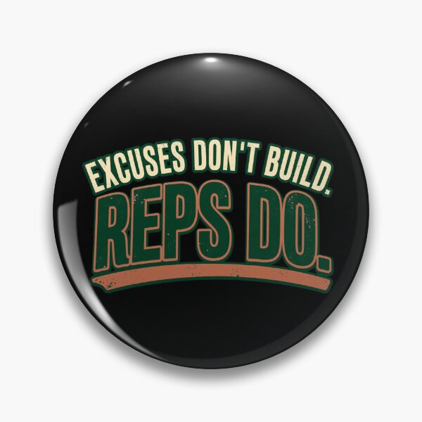 Item preview, Excuses Don’t Build Reps Do – Bodybuilding Gym Workout Design, Weightlifting & Strength Training, Muscle Building, Fitness Motivation, Heavy Lifting, Progressive Overload, Gym Motivation Gift designed and sold by Typologystudios.
