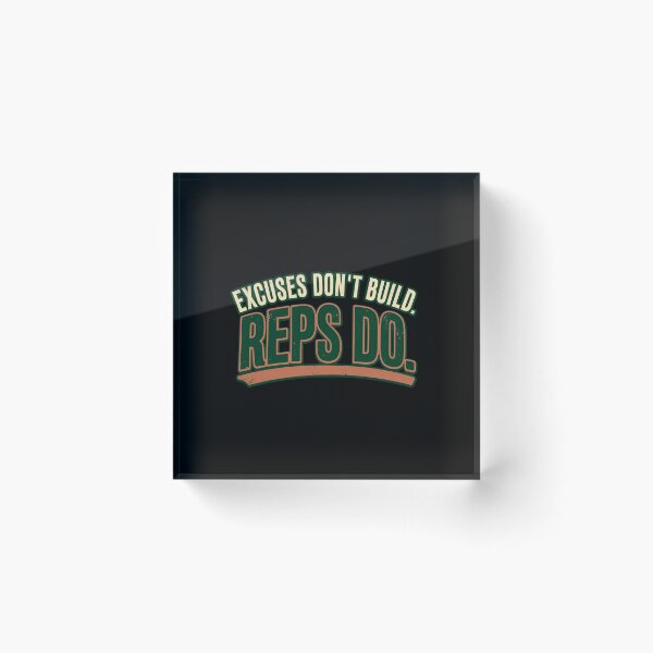 Item preview, Excuses Don’t Build Reps Do – Bodybuilding Gym Workout Design, Weightlifting & Strength Training, Muscle Building, Fitness Motivation, Heavy Lifting, Progressive Overload, Gym Motivation Gift designed and sold by Typologystudios.