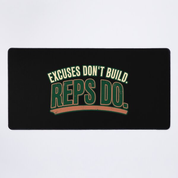 Item preview, Excuses Don’t Build Reps Do – Bodybuilding Gym Workout Design, Weightlifting & Strength Training, Muscle Building, Fitness Motivation, Heavy Lifting, Progressive Overload, Gym Motivation Gift designed and sold by Typologystudios.