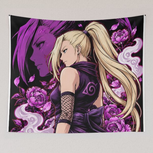 Item preview, Ino Yamanaka Anime Purple Peony Floral Aesthetic – Naruto Ninja Girl Fan Art designed and sold by Dyan4.