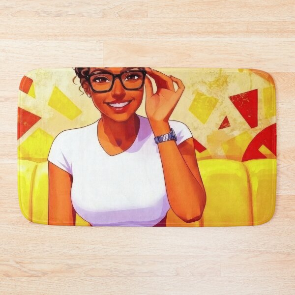 Item preview, Curly Hair Girl Summer Vibes Glasses Art designed and sold by MoArtShop.