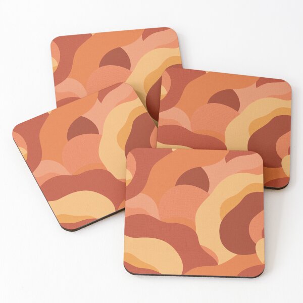 Item preview, Desert Sunset color palette wavy pattern designed and sold by DuliDoodles.