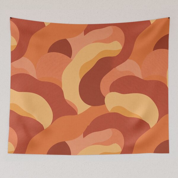 Item preview, Desert Sunset color palette wavy pattern designed and sold by DuliDoodles.