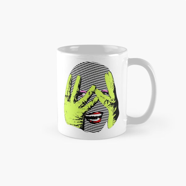 Item preview, Abstract Face Neon Hands Pop Art Indie designed and sold by Colorful-Garden.