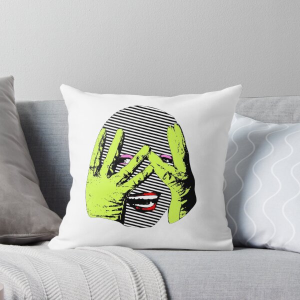 Item preview, Abstract Face Neon Hands Pop Art Indie designed and sold by Colorful-Garden.
