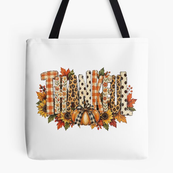 Item preview, Thankful Fall Patchwork Floral Typography – Rustic Autumn Pumpkin & Sunflower Thanksgiving Design designed and sold by BEE-CREATIVO.