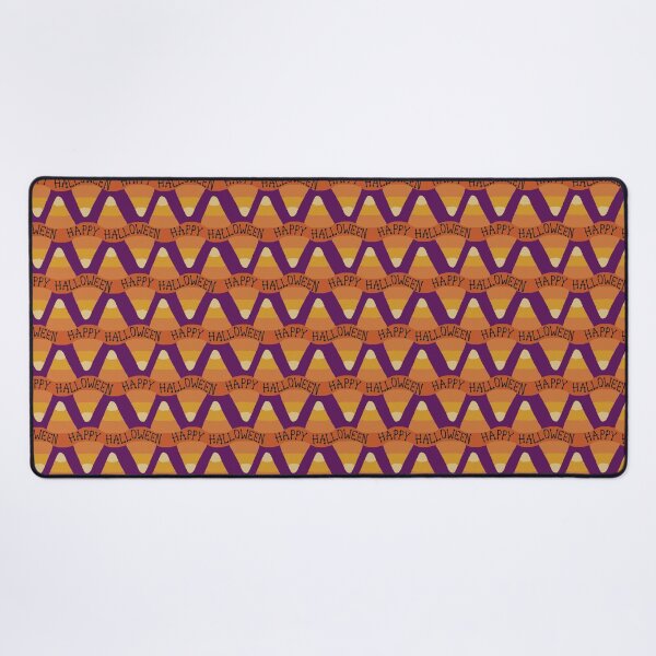 Item preview, Happy Halloween Candy Corn Stripe on Purple  designed and sold by MayCartPrintArt.