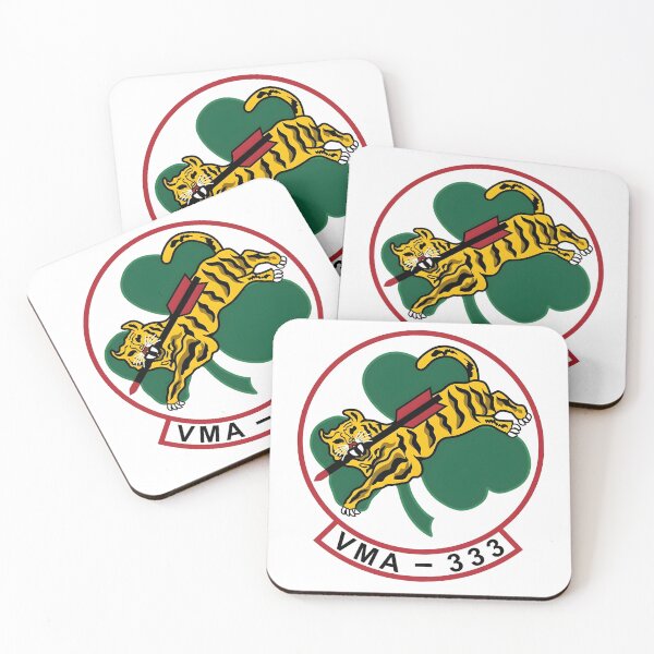 Item preview, Parche del Escuadrón de Ataque VMA-333 "Fighting Shamrocks" del Cuerpo de Marines de EE. UU. designed and sold by CharlieDesings.