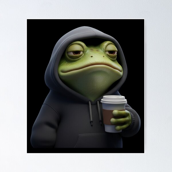 Item preview, Tired Frog Coffee Morning Mood designed and sold by AilinsDesigns.