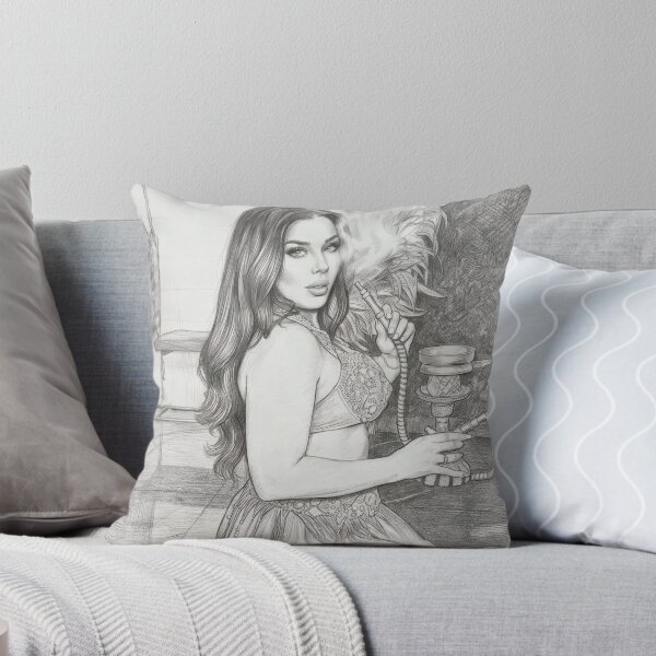 Item preview, Belly Dancer Hookah Pencil Sketch Art designed and sold by MoArtShop.