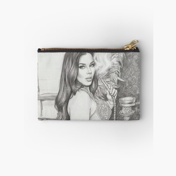 Item preview, Belly Dancer Hookah Pencil Sketch Art designed and sold by MoArtShop.