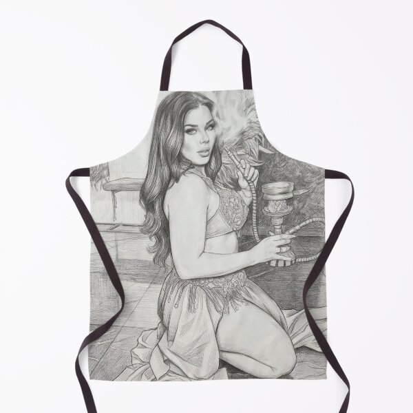 Item preview, Belly Dancer Hookah Pencil Sketch Art designed and sold by MoArtShop.