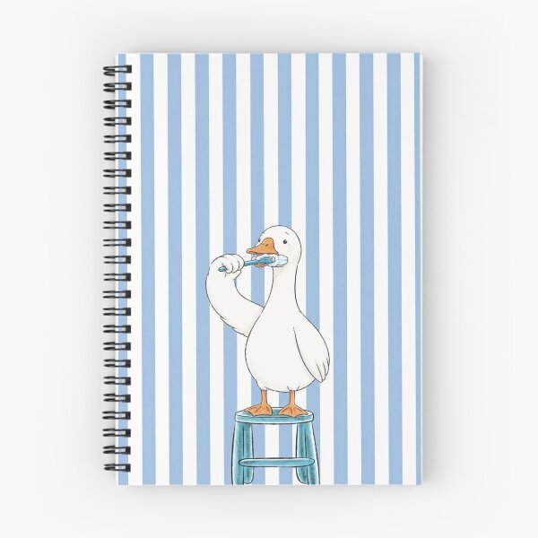 Item preview, Cute Goose Brushing Teeth – Funny Bathroom Animal Illustration designed and sold by AurelleDesign.