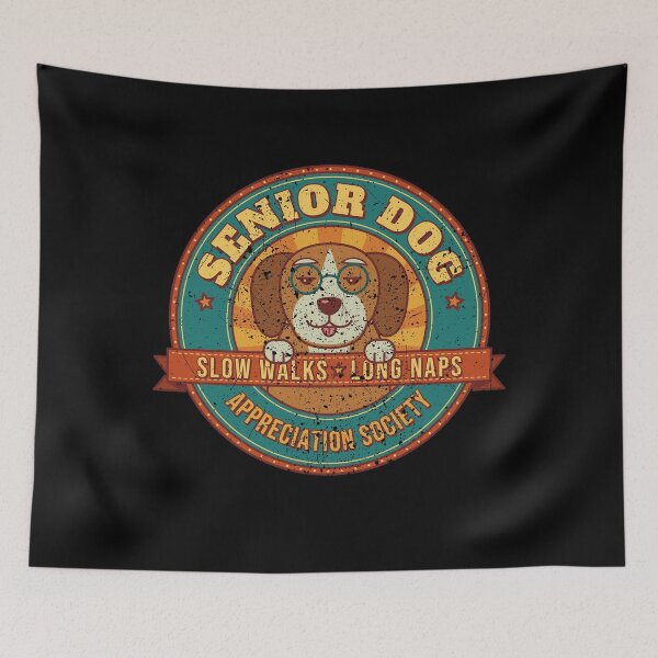 Item preview, Senior Dog Appreciation Society Vintage Badge designed and sold by Fine Art California.