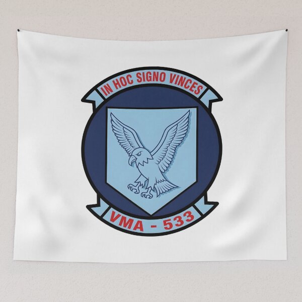 Item preview, USMC VMA-533 "Hawks" Marine Attack Squadron Patch designed and sold by CharlieDesings.