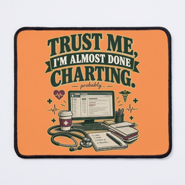 Item preview, Trust Me I'm Almost Done Charting - Funny Nurse Doctor Gift designed and sold by DNBY.