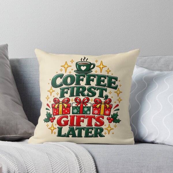 Item preview, Coffee First, Gifts Later – Funny Christmas Coffee Design designed and sold by NViora.