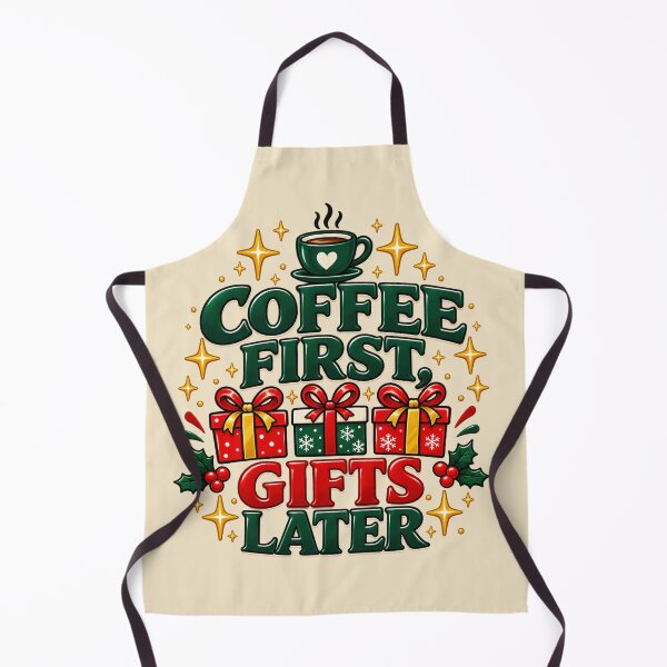 Item preview, Coffee First, Gifts Later – Funny Christmas Coffee Design designed and sold by NViora.