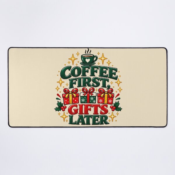 Item preview, Coffee First, Gifts Later – Funny Christmas Coffee Design designed and sold by NViora.