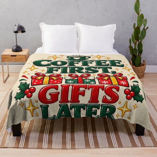 Item preview, Coffee First, Gifts Later – Funny Christmas Coffee Design designed and sold by NViora.