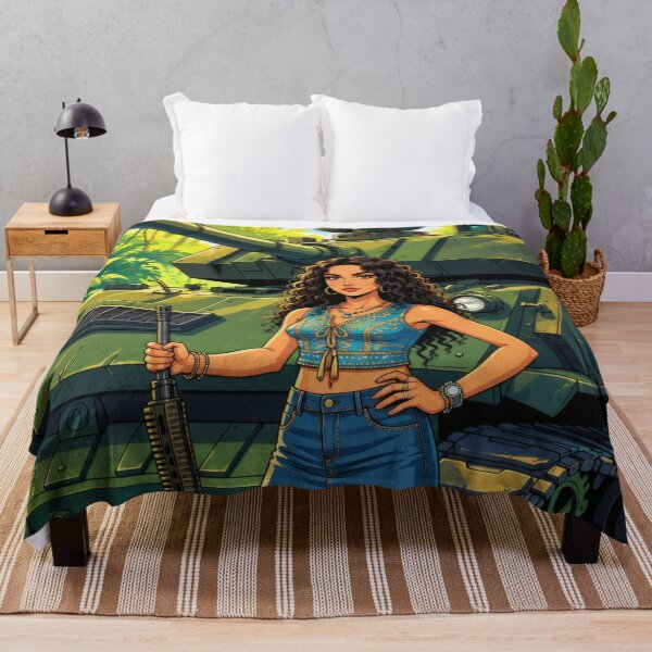 Item preview, Jungle Military Woman Tank Anime Art designed and sold by MoArtShop.