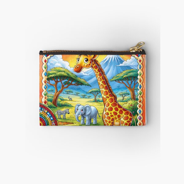 Item preview, Colorful Giraffe and Wildlife in Kenya Landscape designed and sold by Artessie.