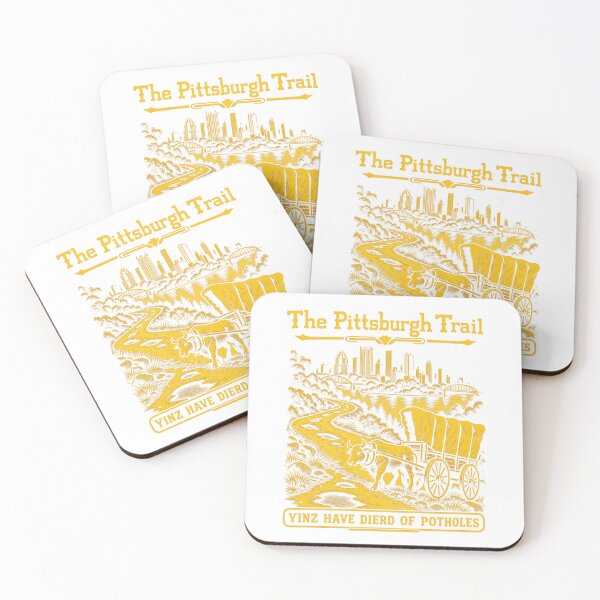 Item preview, The Pittsburgh Trail Yinz Have Died Of Potholes Vintage Skyline Art designed and sold by KippyMcCall.
