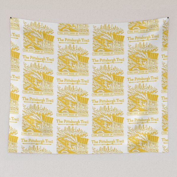 Item preview, The Pittsburgh Trail Yinz Have Died Of Potholes Vintage Skyline Art designed and sold by KippyMcCall.