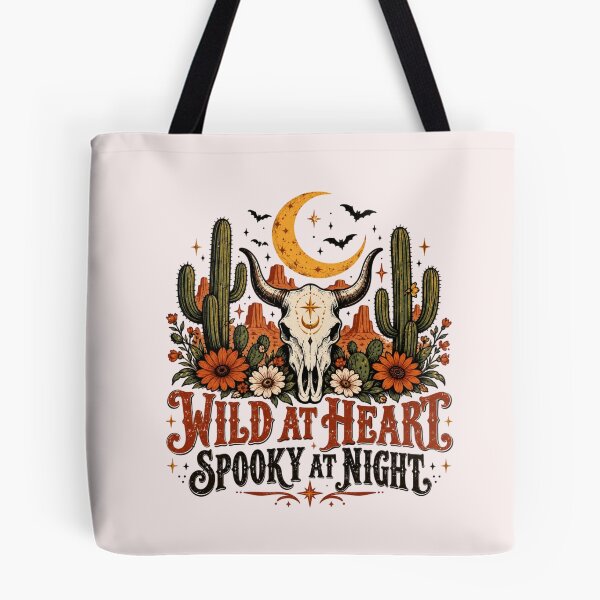 Item preview, Western Gothic Skull Halloween Shirt – Wild at Heart Spooky at Night Desert Cactus Moon Vintage Western Design designed and sold by Sanika arts .