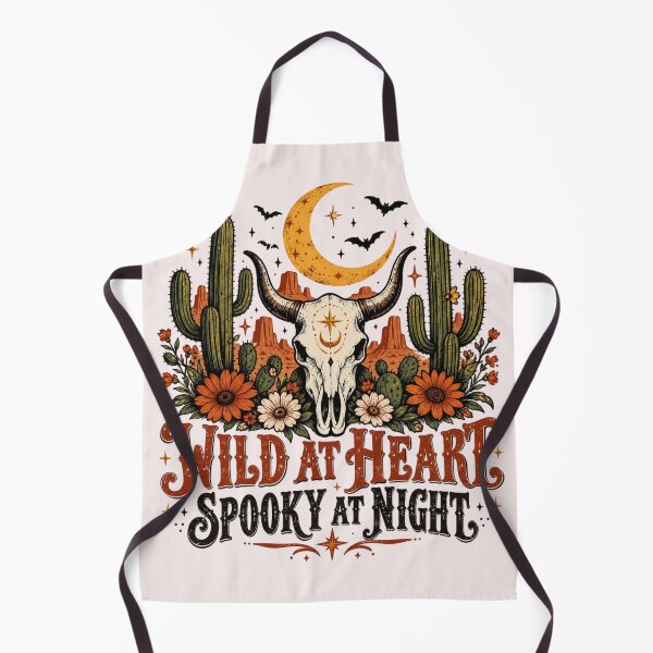 Item preview, Western Gothic Skull Halloween Shirt – Wild at Heart Spooky at Night Desert Cactus Moon Vintage Western Design designed and sold by Sanika arts .