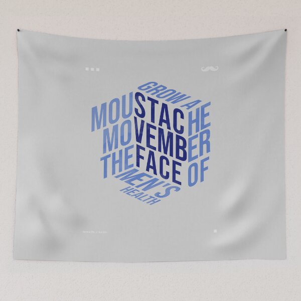Aperçu de l'œuvre Laissez-vous pousser la moustache Movember Le visage de la santé masculine créée et vendue par RR-Arts.
