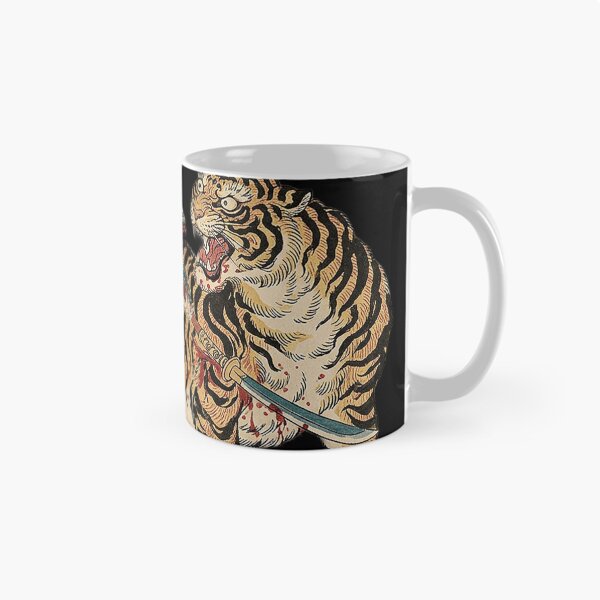 Item preview, The Tiger Hunter - Legendary Samurai Warrior Ukiyo-e Art Inspired by Kuniyoshi designed and sold by whiteblackcat.