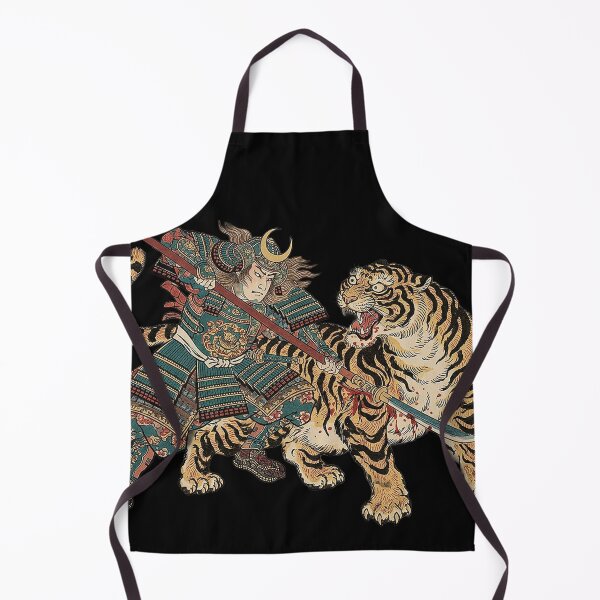 Item preview, The Tiger Hunter - Legendary Samurai Warrior Ukiyo-e Art Inspired by Kuniyoshi designed and sold by whiteblackcat.