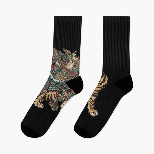Item preview, The Tiger Hunter - Legendary Samurai Warrior Ukiyo-e Art Inspired by Kuniyoshi designed and sold by whiteblackcat.