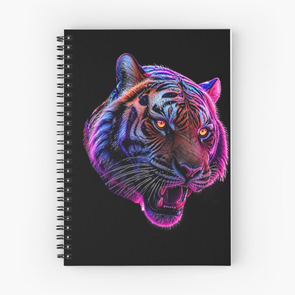 Item preview, Cyberpunk Tiger Roaring Neon Psychedelic Streetwear designed and sold by LazyDayzCo.