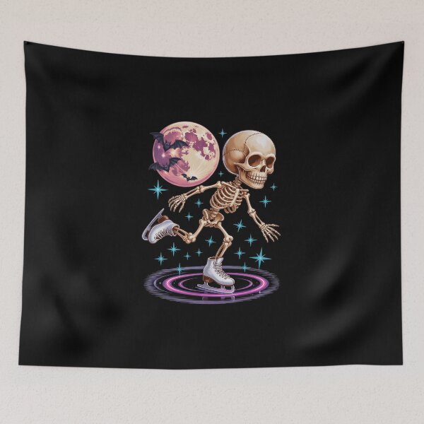 Item preview, Ice Skating Skeleton – Spooky Figure Skater Halloween Art designed and sold by jkrphoto.