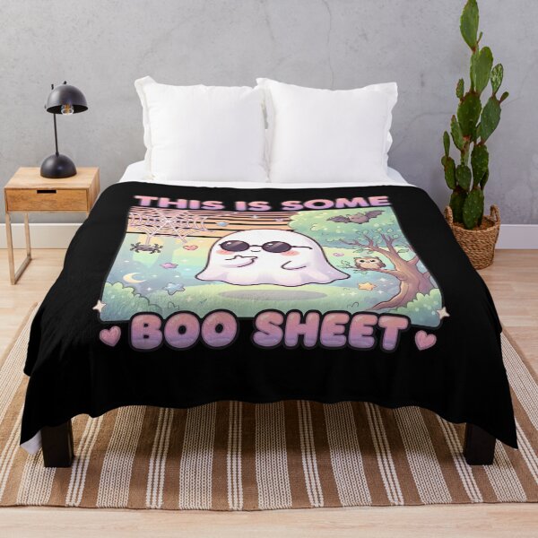 Item preview, Cute Ghost Boo Sheet Kawaii Halloween Art designed and sold by Dmo3HarkoArt.