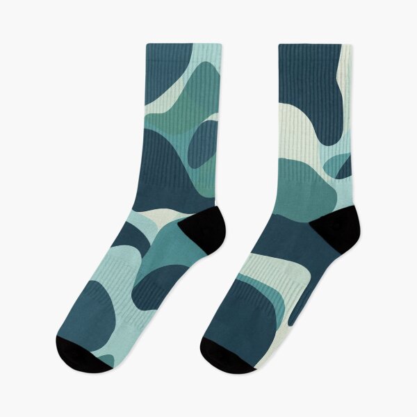 Item preview, Deep ocean palette abstract pattern designed and sold by DuliDoodles.